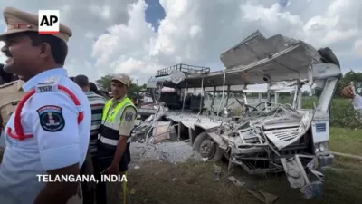 Overtake Gone Wrong: Truck Crashes Into Bus in Southern India, Killing 20.