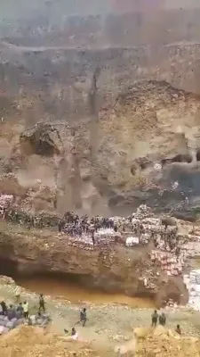 Terrifying Landslide at Artisanal Copper Mine in Congo.