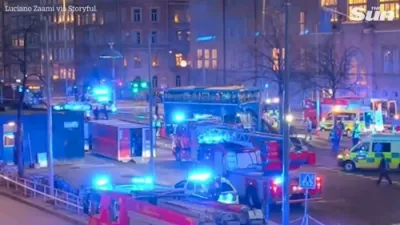 Three Killed And Several Injured After Double-Decker Bus Crashes Into Shelter in Stockholm.