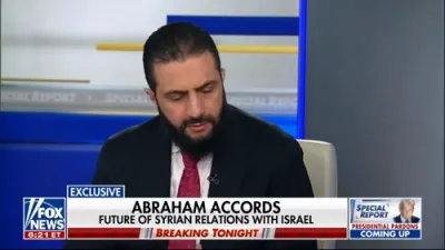 Syrian Leader: Direct Negotiations With Israel Possible Only With Trump Mediation.