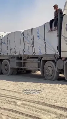 Hamas Militants Hijack Gaza Aid Trucks Upon Entry.