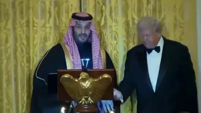 Saudi Crown Prince Praises Alliance During White House State Dinner.