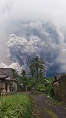 Volcanic Fury: Semeru Erupts With 54,000-Foot Ash.