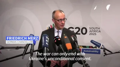 Germany's Merz Says Ukraine Must Consent to Peace Deal.