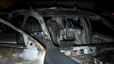 Illegal Street Takeover Turns Violent by Burning Car.