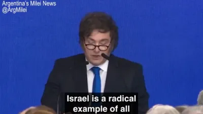 Argentina's Milei Praises Israel's Rise and Judeo-Christian Values.