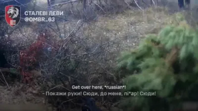 American Fighting for Ukraine Seen Peacefully Capturing Russian Soldiers.