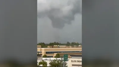 Video Shows Funnel Cloud Forming Over Houston, Texas.