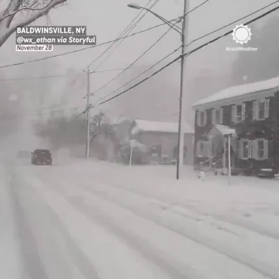 Record Lake-Effect Snow Buries Central New York Ahead of December.