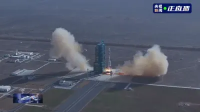 China Deploys Emergency Rescue Rocket for Manned Mission.