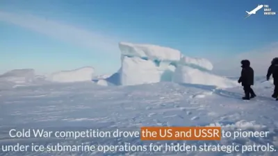 US Navy Submarine Breaks Through Arctic Ice.