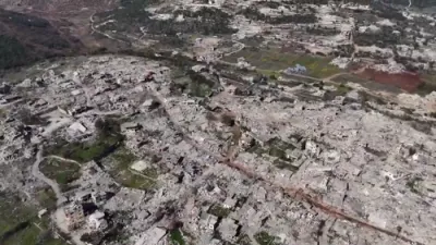 WATCH: Drone Footage Shows Hezbollah Strongholds Obliterated by Israeli Strikes.