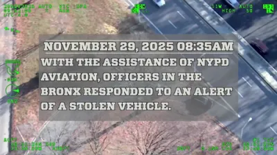 NYPD Drone Footage Tracks Bronx Car Thief and Arrests Him in the Garage.