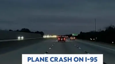 MOMENT: A Dashcam Captures Plane Dropping Onto a Running Car.