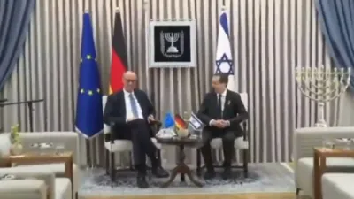 Herzog Warns Merz as Israel Confronts Iran's &ldquo;Empire of Evil"