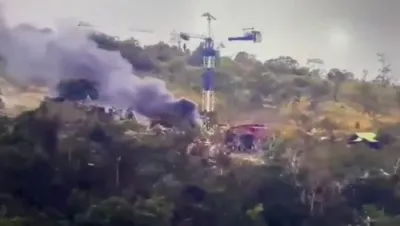The Thailand Army Destroys a Cambodian Crane.
