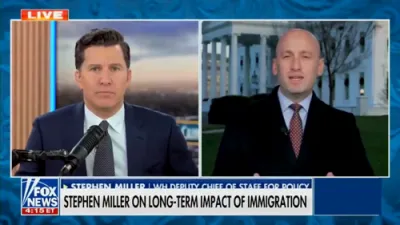 Stephen Miller Urges Immigration Moratorium to Restore National Unity.