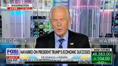 Senior Counselor Navarro Defends Trump Tariffs Ahead of Supreme Court Review.