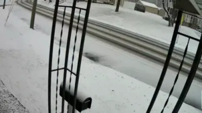 Icy Roads Send Truck Crashing Into Pole in Connecticut.