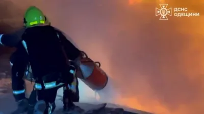 Odesa Building Damaged After Overnight Russian Attack.