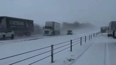 Icy Conditions Cause Multi-Vehicle Pileup on I-80 in Iowa