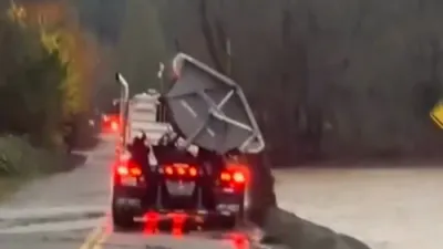 Washington Crews Dump Sand as Atmospheric River Triggers Floods.