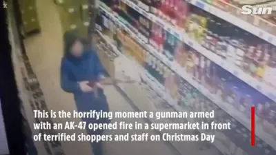 Terrifying Supermarket Shooting in Ukraine Where a Gunman Opens Fire in a Supermarket. 