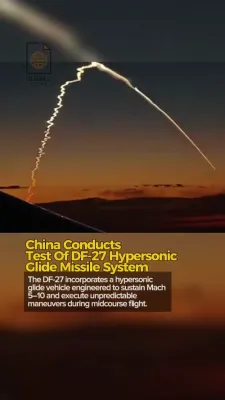China Demonstrates Long-Range Hypersonic Power With DF-27A Missile.