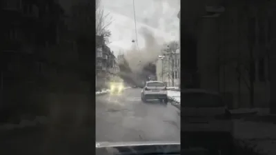 Russian Ballistic Missiles Level Ukraine Apartment Block.