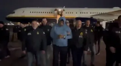 Close-Up Footage of Maduro Escorted into U.S. Custody After New York Arrival.