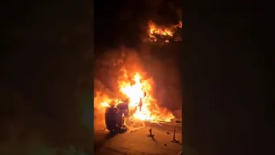 Tehran Erupts as Protesters Burn Regime Paramilitary Vehicles.
