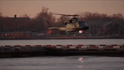 Moment Where Helicopter Delivers Nicol&aacute;s Maduro to U.S. Courtroom.