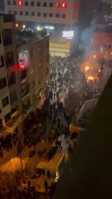 Massive Anti-Regime Demonstrations Sweep Tehran for 13th Day.
