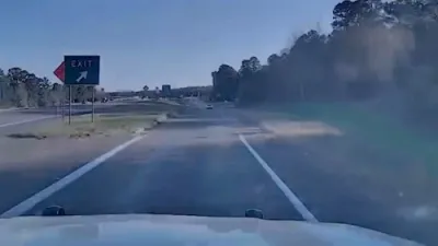 Dashcam Shows Suspect Fleeing on Foot After Violent Texas Crash.