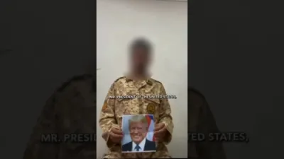 Video Shows Iranian Soldier Calling on Trump to Free Iran.