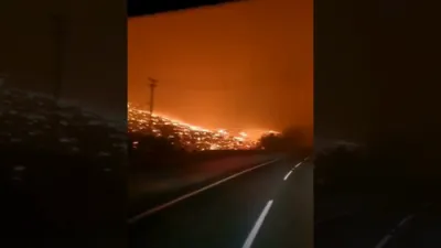 Wildfire Rages Through Penco, Chile, Threatening Thousands of Homes.