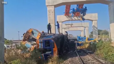 Deadly Thailand Train Disaster After Crane Falls at High Speed.