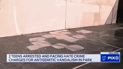 Antisemitic Vandalism in Brooklyn Park Leads to Two Arrests.