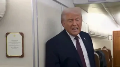 Trump Explains Hand Bruise Aboard Air Force One.