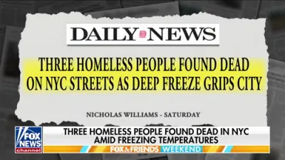 BREAKING: Three Homeless Individuals Die in NYC Ahead of Historic Snowstorm.