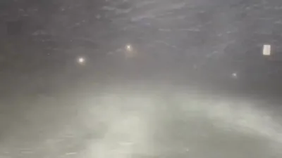 Lake-Effect Snow Causes Whiteout Conditions in New Buffalo.
