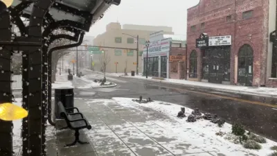 Time-Lapse Shows Winter Overtaking Greenville as Snow Blankets City.