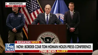 Tom Homan Says He'll Stay in Minneapolis Until Enforcement Succeeds.