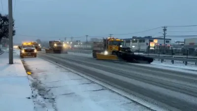 Long Island Snowplows Mobilized to Keep Roads Clear.