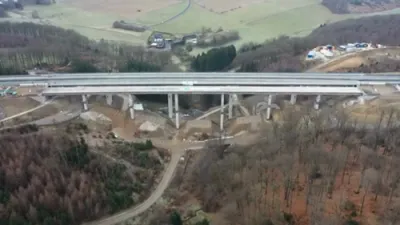150-Foot Autobahn Bridge Demolished in Germany for Expansion.
