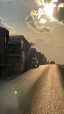 FOOTAGE: U.S. Military Convoy Departs Syria. 
