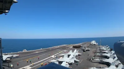 CENTCOM Releases Footage of Carrier Operations Near Iran.