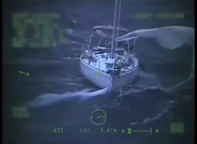 Coast Guard Conducts Nighttime Rescue in Rough Seas.
