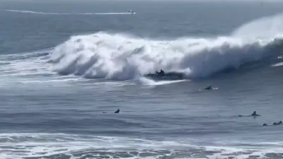 Family Rescued After Boat Capsizes Off Santa Cruz.