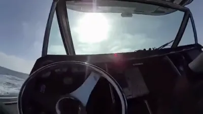 Border Agents Fire Warning Rounds to Stop Illegal Migrant's Boat.